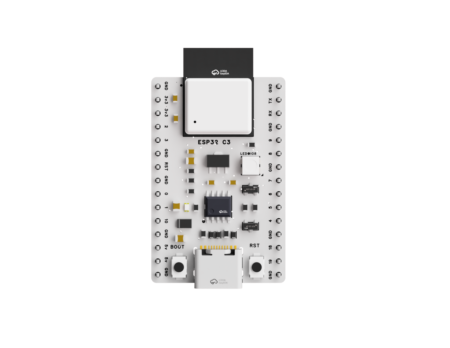WhiteMCU ESP32 C3 MAX Dev Board – Full-Feature IoT Dev Board with USB-C
